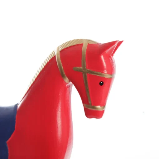 Red and Blue Rocking Horse Christmas Ornament Best