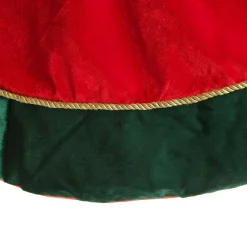 Red and Green Velvet Christmas Tree Skirt Cheap