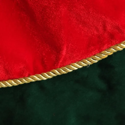 Red and Green Velvet Christmas Tree Skirt Cheap