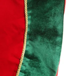 Red and Green Velvet Christmas Tree Skirt Cheap