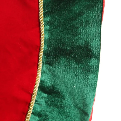 Red and Green Velvet Christmas Tree Skirt Cheap