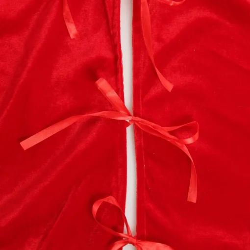 Red and Green Velvet Christmas Tree Skirt Cheap