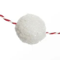 Red and White Candy Cane Stripe Ball Garland Fashion