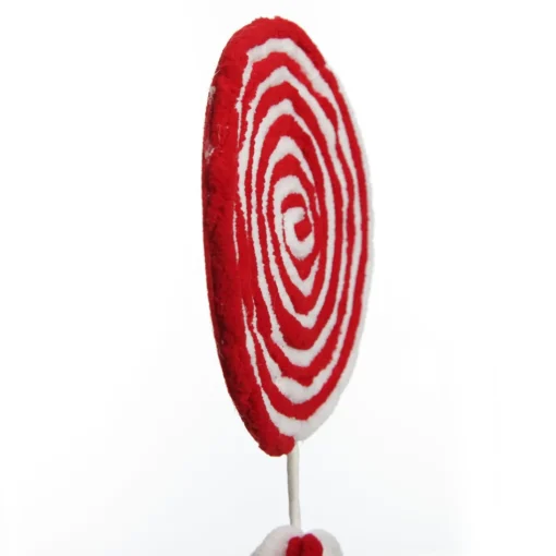 Red and White Felt Lollipop Christmas Pick Cheap