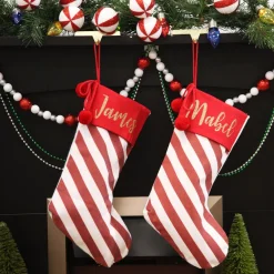 Red and White Glitter Ball Garland Cheap