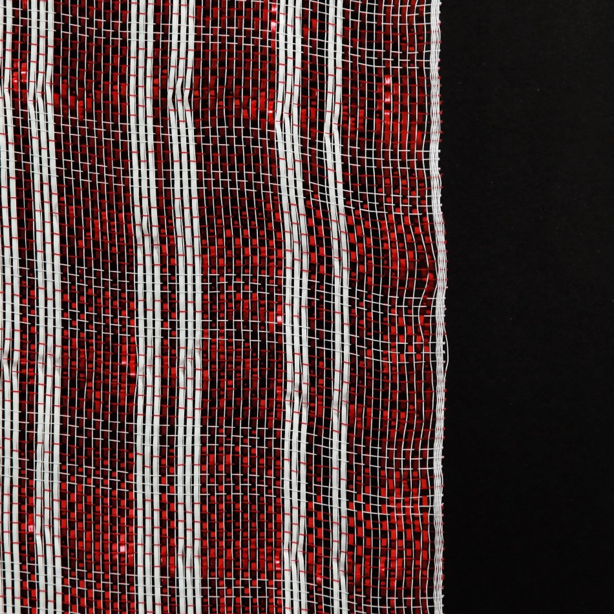 Red and White Stripe Decomesh Roll Fashion