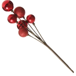 Red Christmas Bauble Cluster Pick Shop