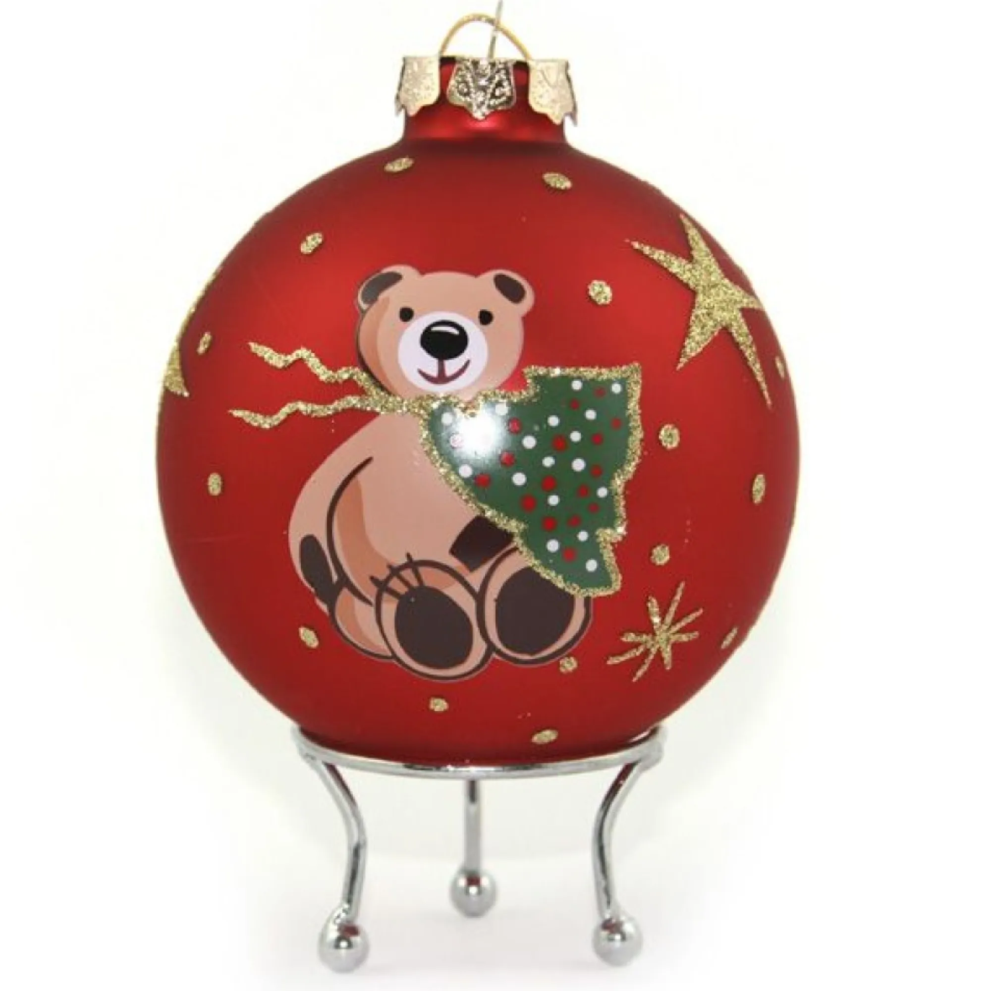 Red Christmas Bear with Tree Bauble Cheap