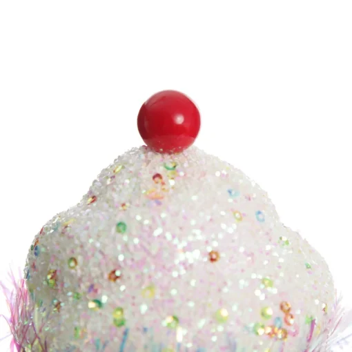 Red Cupcake with Frosting and Sprinkles Christmas Tree Decoration Online