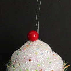 Red Cupcake with Frosting and Sprinkles Christmas Tree Decoration Online