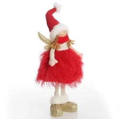 Red Dress Fabric Standing Angel Discount