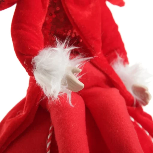Red Elf on Bauble Christmas Ornament Outlet