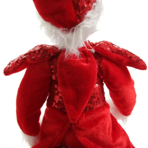 Red Elf on Bauble Christmas Ornament Outlet
