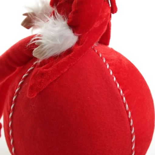 Red Elf on Bauble Christmas Ornament Outlet