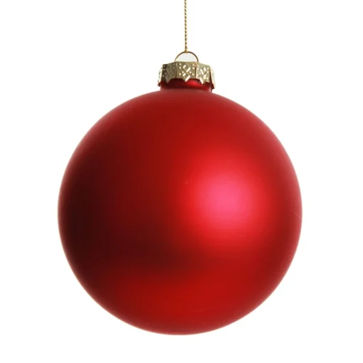 Red Glass 3D Santa Christmas Bauble Discount