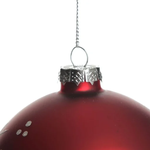 Red Glass Personalised Christmas Bauble Discount