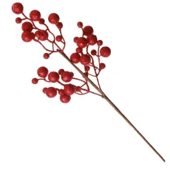 Red Glitter Berry Pick - Set of 2 Fashion