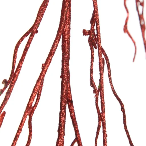 Red Glitter Branch Outlet