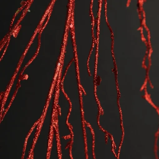 Red Glitter Branch Outlet