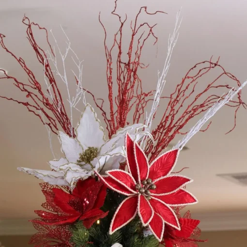 Red Glitter Branch Outlet