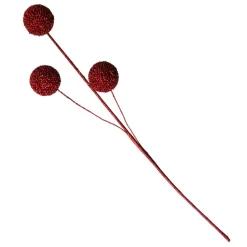 Red Glitter Christmas Ball Trio Pick Discount