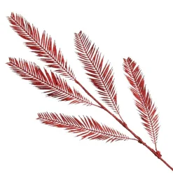 Red Glitter Feather Spray Fashion