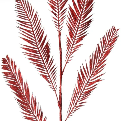 Red Glitter Feather Spray Fashion