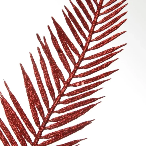 Red Glitter Feather Spray Fashion