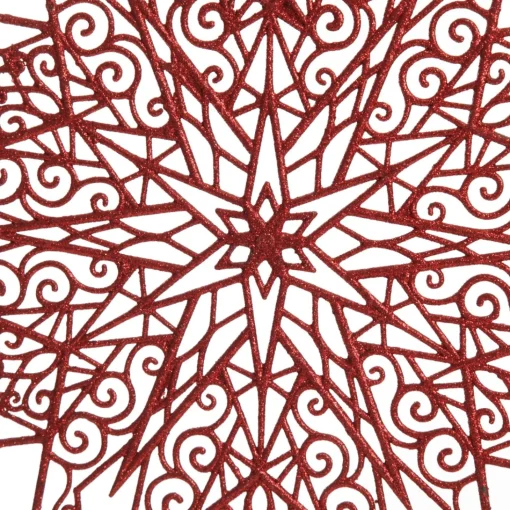 Red Glitter Hanging Christmas Star Sale