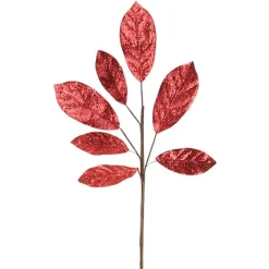 Red Glitter Leaf Spray Shop