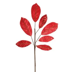 Red Glitter Leaf Spray Shop