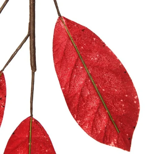 Red Glitter Leaf Spray Shop