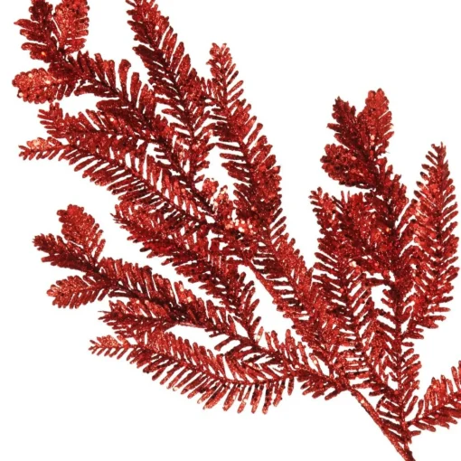Red Glitter Pine Spray Cheap