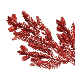 Red Glitter Pine Spray Cheap