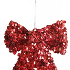 Red Glitter Sequin Bow Cheap