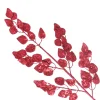 Red Glitter Sequin Leaf Spray Flash Sale