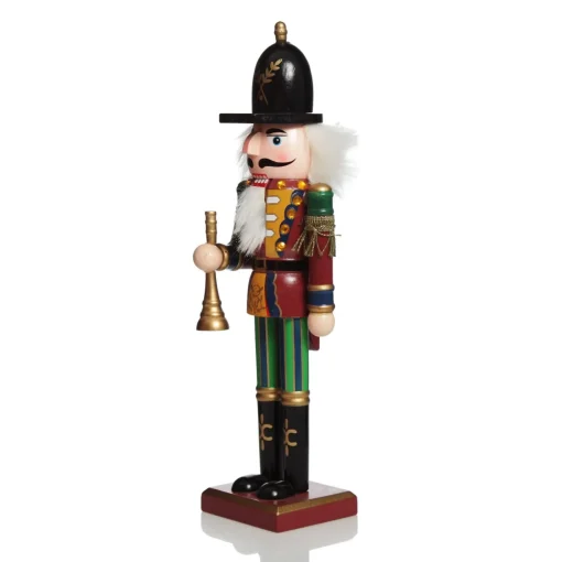 Red Jacket Nutcracker with Horn Christmas Ornament - Large Fashion