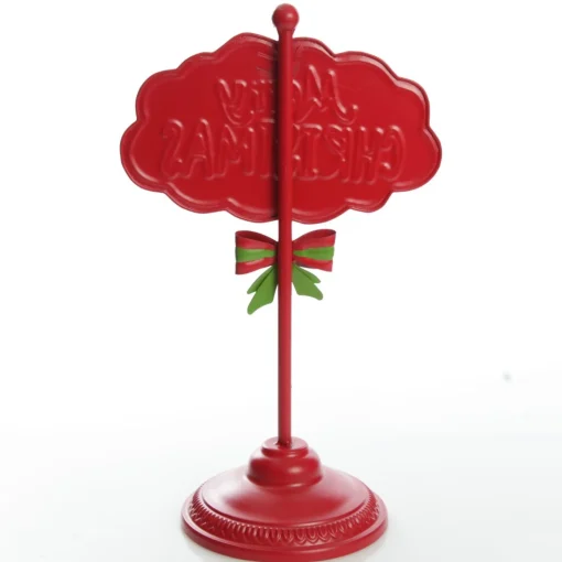 Red Merry Christmas Standing Sign Ornament Outlet