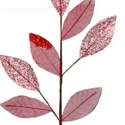 Red Mixed Leaf Burlap Sequin Spray Sale