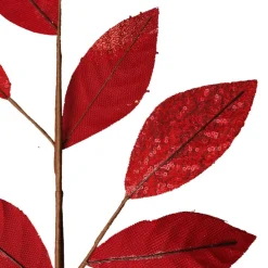 Red Mixed Leaf Burlap Sequin Spray Sale