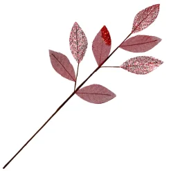 Red Mixed Leaf Burlap Sequin Spray Sale