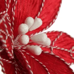 Red Poinsettia Flower Stem with Twine Trim Sale