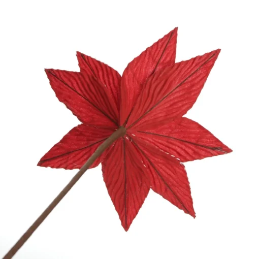 Red Poinsettia Flower Stem with Twine Trim Sale