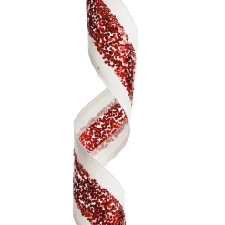 Red Sequin Wired Christmas Ribbon Outlet