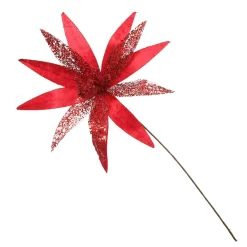 Red Slim Petal Christmas Flower Stem Outlet