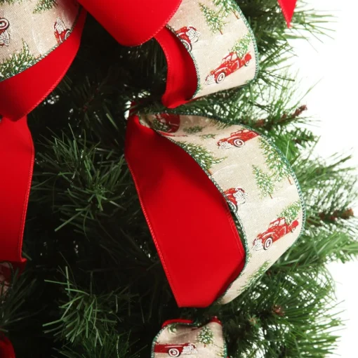 Red Truck Deluxe Tree Topper Bow with Streamers Sale