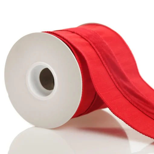 Red Velvet and Dupion Christmas Ribbon Garland Fashion