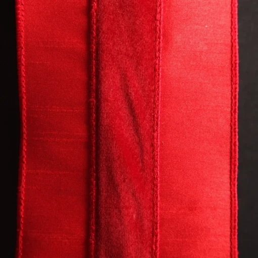 Red Velvet and Dupion Christmas Ribbon Garland Fashion