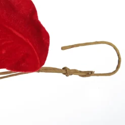 Red Velvet and Sequin Leaf Christmas Garland Hot