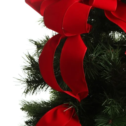 Red Velvet Deluxe Tree Topper Bow with Streamers Best Sale